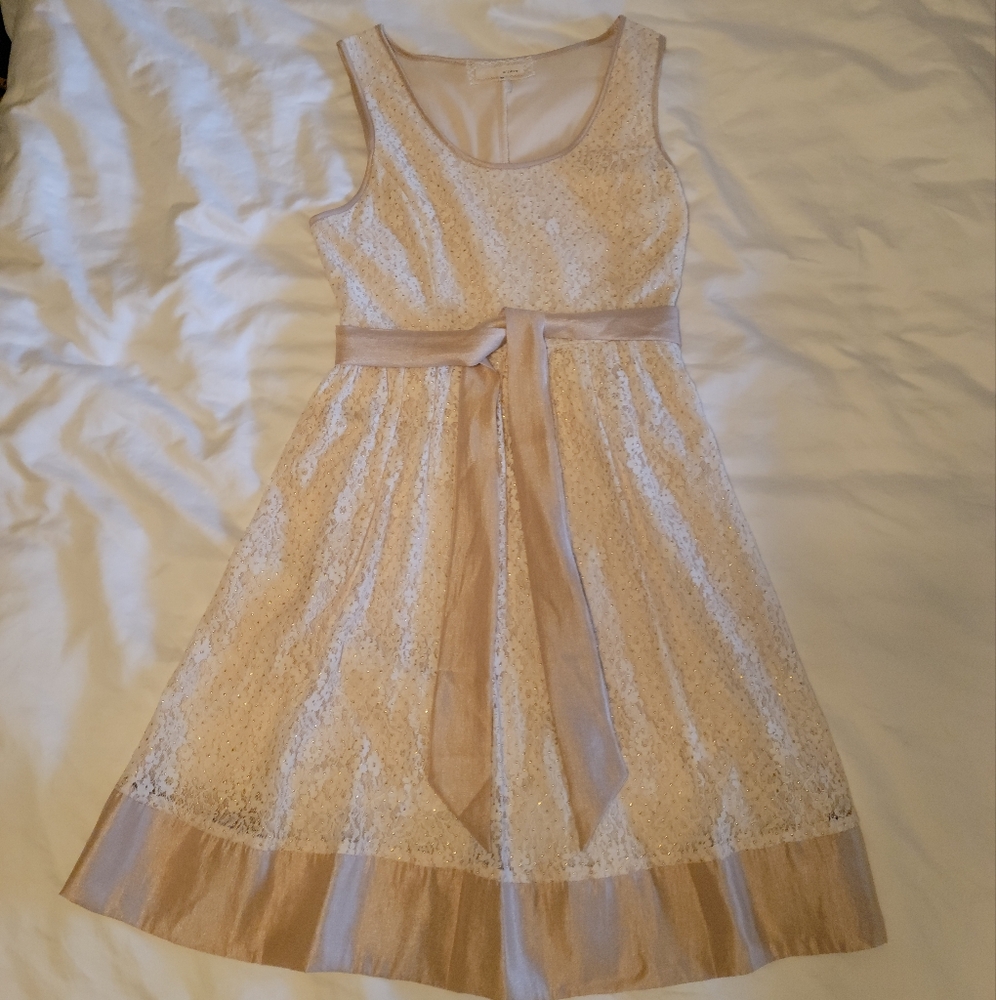 Ivory Lace Dress With Sparkle!